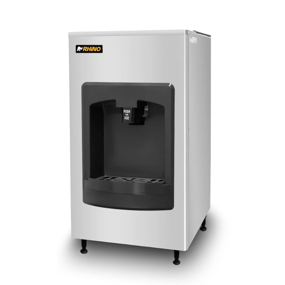 Dispensador de Hielo Rhino DISHI-60, en acero inoxidable.
