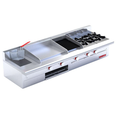 CORIAT  MÚLTIPLE PETIT DE MESA | Estufa |  Restaurante Cafeteria Loncheria Fonda Cenaduria Pasteleria  | 2 Quemadores |  Asador Plancha Freidora Gratinador |  Gas |  Estufa Quemadores Petit Asador Parrilla Freidor Plancha Cocción Respaldo Empotrar Base Cocina Comedor Uso Rudo Charola Residuos Acero Termostato Comida Restaurante Preparación Alimentos Fonda Cenaduria Loncheria Salamandra