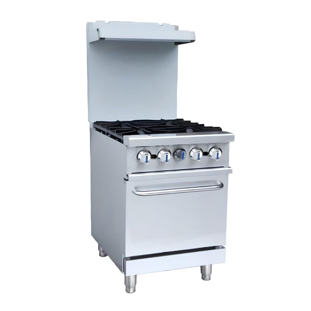 ESTUFA SOBRINOX XFSO-24-J 17090901 | Estufa con Horno | Gas | Frente 61.0 cm | Restaurante Cocina Industrial Cocinas Fondas Restaurantes Cenadurias Comedores Industriales Preparación de Alimentos Cocción