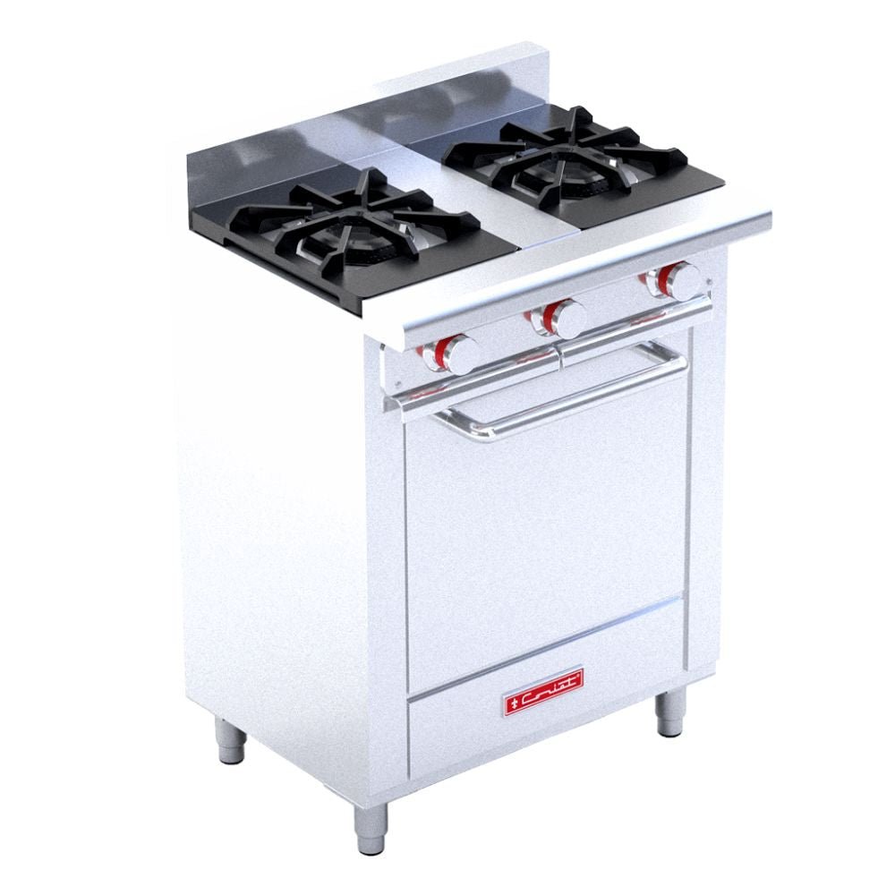 CORIAT  EC-2-HM PETIT | Estufa |  Restaurante Cafeteria Pasteleria | 2 Quemadores | Horno | Gas |  Estufa Parilla Horno Restaurante Coccion Comida Preparación Regilla Quemadores Respaldo Uso Rudo Comedor Charola Despedicios Residuos Petit
