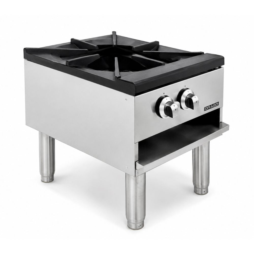 ESTUFÓN EUROQUIP GPFO-01-SH | Estufón | 2 Quemadores | Gas Propano | Acero Inoxidable | Cocina Industrial Restaurante Hotel Cocinas Fondas Restaurantes Cenaduría Comedores Industriales Preparación de Alimentos Cocción
