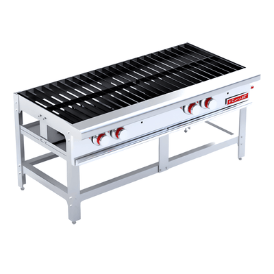 ESTUFÓN CORIAT SP-2T | Gas | 4 Parrillas Superiores | 3 Quemadores | Acero Inoxidable | Restaurante Cocina industrial Bistró