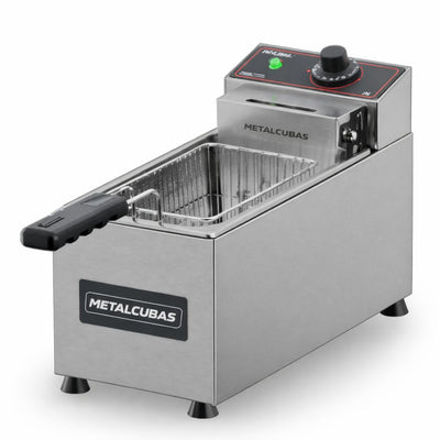Freidora Metalcubas FE1C, freidora eléctrica, en acero inoxidable.
