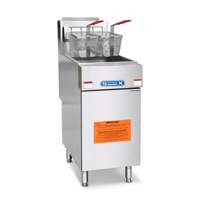 FREIDORA SOBRINOX XFRF-90-LPG 20091401 | Freidora | Gas | Capacidad del Tanque de Aceite: 18,5-23 Litros | Restaurante Bar Restaurante Cocina Económica Freír Alimentos Freidoras Alitas Papas A la Francesa Salchipulpos Pollo Snacks