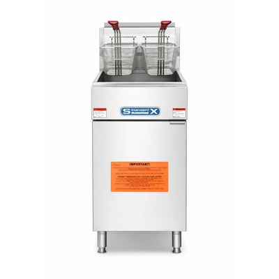 FREIDORA SOBRINOX XFRF-90-LPG 20091401 | Freidora | Gas | Capacidad del Tanque de Aceite: 18,5-23 Litros | Restaurante Bar Restaurante Cocina Económica Freír Alimentos Freidoras Alitas Papas A la Francesa Salchipulpos Pollo Snacks