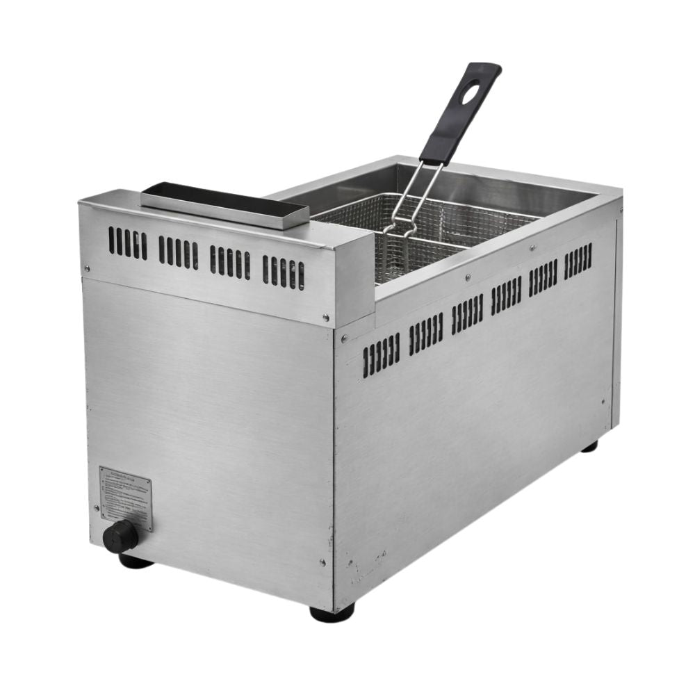 FREIDORA KINGSTAR FK1G | Freidora | Gas | 1 Canastilla | Restaurante Comida Rápida Restaurante Cocina Económica Freír Alimentos Freidoras Alitas Papas A la Francesa Salchipulpos Pollo Snacks