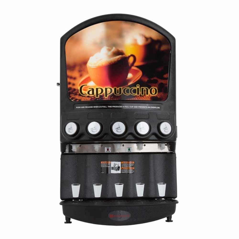GRINDMASTER PIC-5 | Cafetera | para Cafe Capuccino | Dispensadora | 5 Sabores Diferentes | Tanque Agua 5 Gal | Tienda Autoservicio Americano Restaurante Buffet Bistro Sala Juntas Conferencias Servicio Banquetes Funerarias