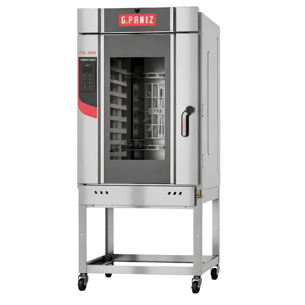 Horno G.paniz FTG3000, horno turbo a gas, en acero inoxidable.