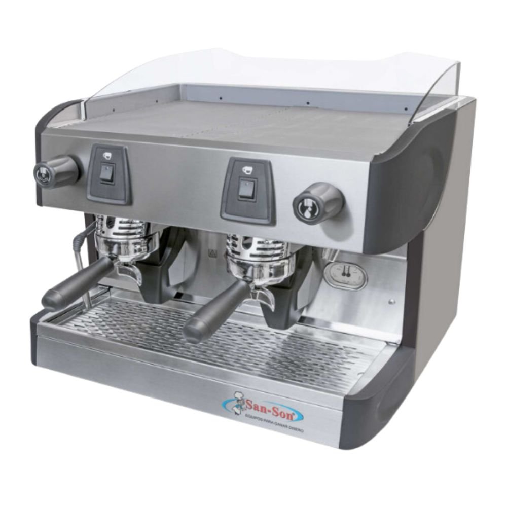 CAFETERA PROFESIONAL 2 GRUPOS SAN SON ITALBAR2C | Cafetera Italiana Semiautomática | Estabilidad de Temperatura | Acero Inoxidable | Caldera Latón | Cafetería Restaurante Hotel Negocio Café Granos de Café Profesional Expresso Cappuccino Vapor