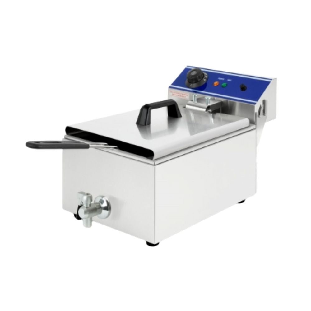 Keiter DZL-10L Freidor 10 Litros Restaurante Cocina Económica Freír Alimentos Freidores Alitas Papas A la Francesa Salchipulpos. Ideal para su uso en restaurantes, cocinas económicas, fondas, banquetes, cafeterías, para preparación de alimentos, comida, freir, cocinar, carnes, papas, salchichas, etc. KitchenMax.Store. Envíos seguros a todo México. Cotiza hoy mismo.