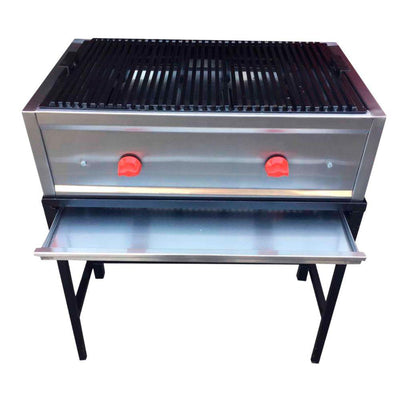 King Star AS003 Linea Economica Asador Hibrido Frente 80 cm Gas Acero Inoxidable -  - King Star - KitchenMax Store