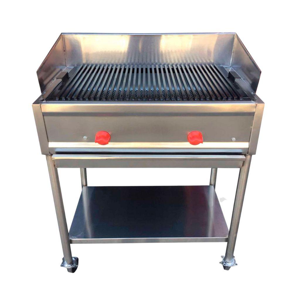 King Star AS004 Linea Economica Asador Hibrido Respaldo Frente 80 cm Acero Inoxidable -  - King Star - KitchenMax Store