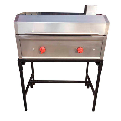 King Star AS006 Linea Economica Asador Cofre Hibrido Frente 80 cm Acero Inoxidable -  - King Star - KitchenMax Store