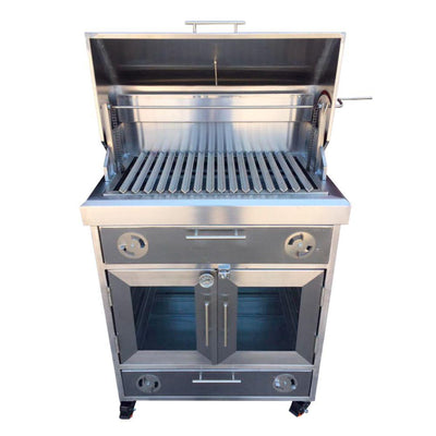 King Star AS016 Linea Economica Asador Carbon Argentino Frente 80 cm Acero Inoxidable -  - King Star - KitchenMax Store