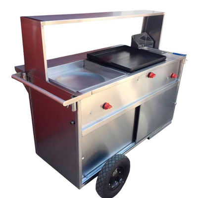 King Star CR004 Carrito Taquero Puertas Corredizas 1 Llanta Loca -  - King Star - KitchenMax Store