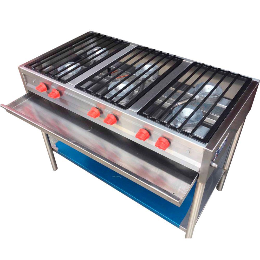 King Star EF020 Linea Economica Estufa 6 Quemadores INOX -  - King Star - KitchenMax Store