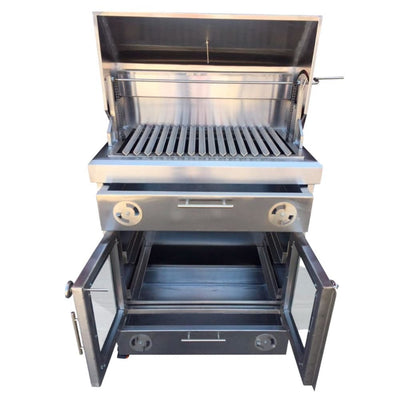 King Star AS016 Linea Economica Asador Carbon Argentino Frente 80 cm Acero Inoxidable -  - King Star - KitchenMax Store