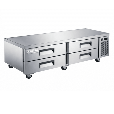 BASE REFRIGERADA DELTA D-BC-4C | Base Refrigerada  | 4 Cajones  | 14 Pies Cúbicos | Acero inoxidable | Cocina Restaurante Hotel