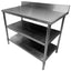 MESA KITCHENMAX STORE MLM1714757565 | Mesa a Pared | Doble Entrepaño | Acero Inoxidable | Frente 146 cm | Acero Inoxidable | Cocina Industrial Restaurante Bar