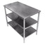 MESA MINDEJAL MLM1768853547 | Mesa Isla | Frente 110 cm | Doble Entrepaño | Acero Inoxidable | Cocina Industrial Restaurante Hotel Bar Restaurante Cafeteria Guarniciones Comedores Industriales Cocinas Industriales Panaderia Carniceria Preparación Sushi Postres Ensaladas Baguettes