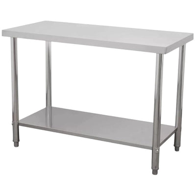MESA KITCHENMAX STORE MLM2026697175 | Mesa en Isla | Frente 120 cm | Acero Inoxidable | Cocina Industrial Restaurante Bar