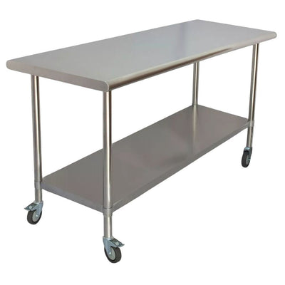 MESA KITCHENMAX STORE MLM2959976970 | Mesa en Isla con Ruedas | Acero Inoxidable | Cocina Industrial Restaurante Bar