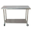 MESA MINDEJAL MLM2959976970 | Mesa en Isla con Ruedas | Acero Inoxidable | Cocina Industrial Restaurante Bar Superficie Amplia Ergonómica Resistente Multifuncional Ajustable Duradera Espacio de Almacenamiento Modular Compacta Estable Fácil de Limpiar Diseño Industrial Personalizable Versátil Antideslizante