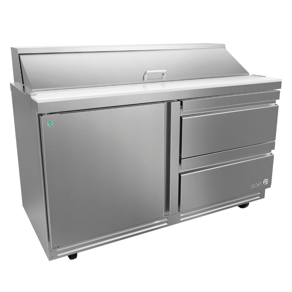 MESA REFRIGERADA ASBER APTS-48-12-D4 P HC 19111129 | Mesa De Preparación Con Refrigerante | Acero Inoxidable | 4 Cajones | Restaurante Cocinas Industriales Cafeterías Restaurante Supermercado Guarniciones Comedores Industriales Cocinas Industriales Panadería Carnicería Preparación Sushi Postres Ensaladas Baguettes mesa de preparación refrigerada cocina industrial mobiliario para restaurantes mesa de preparación con insertos gastronorm acero inoxidable Cafetería.