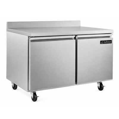 Mesa de Trabajo Icehaus MTC-2P-SS-01, mesa de trabajo congelada, en acero inoxidable.