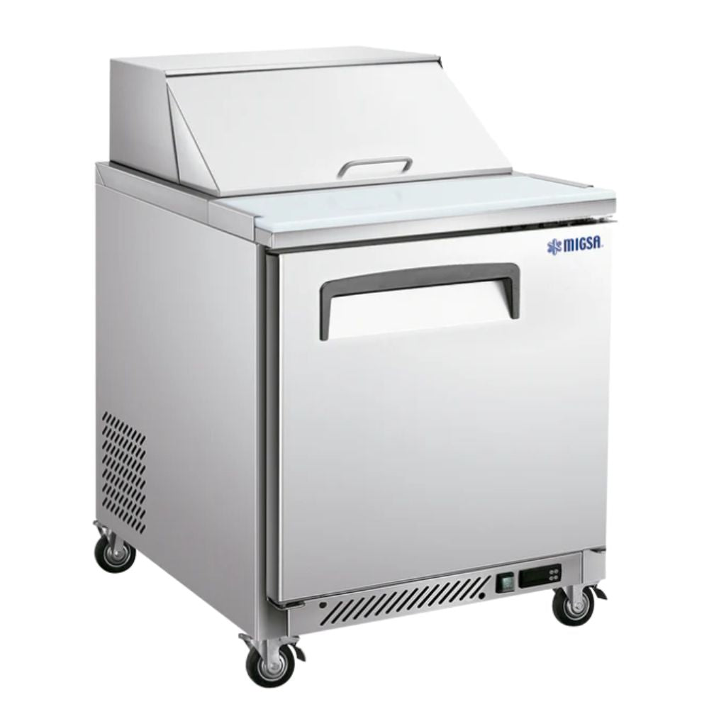 Mesa Fría Migsa SCL-1, mesa fría refrigerada, en acero inoxidable.