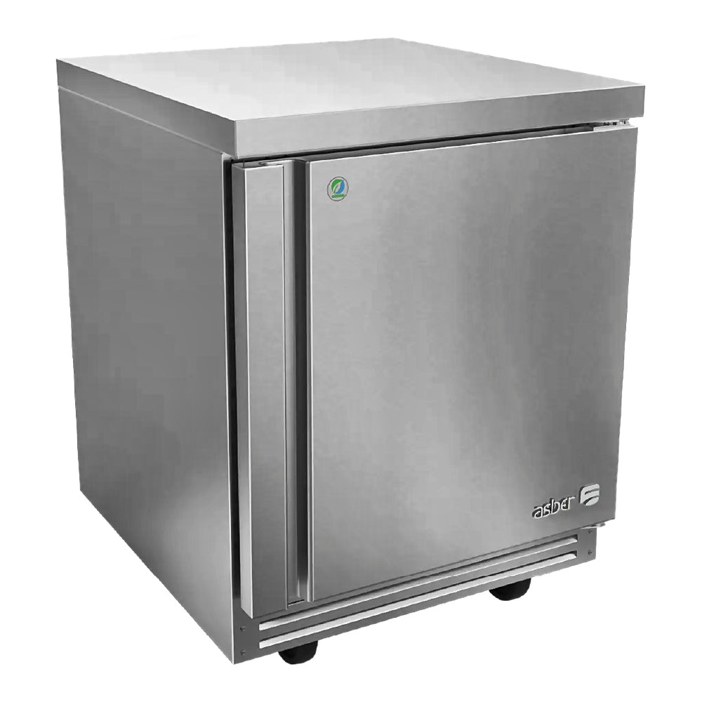 Mesa Refrigerada Asber AUTF-27 P Hc, mesa bajo mostrador, en acero inoxidable.