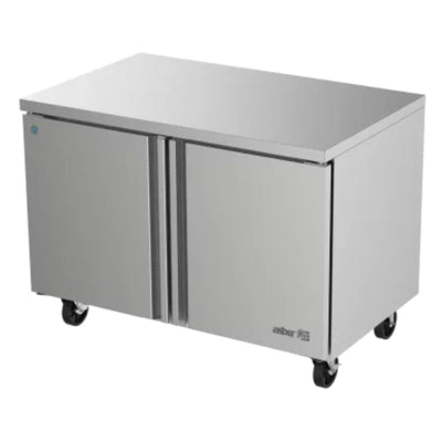 Mesa Refrigerada Asber AUTR-48 Hc, mesa refrigerada bajo mostrador, en acero inoxidable.