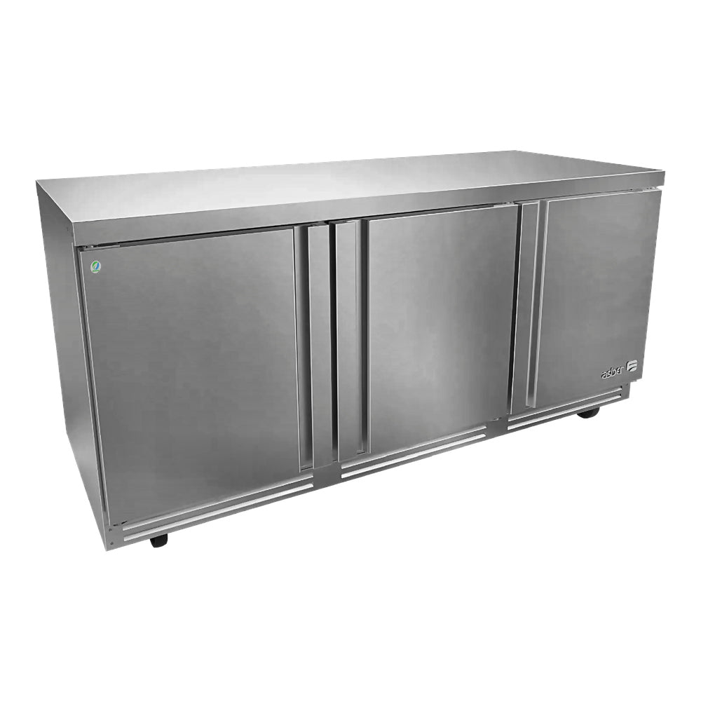 Mesa Refrigerada Asber AUTR-72-D6 P Hc, mesa bajo mostrador, en acero inoxidable.