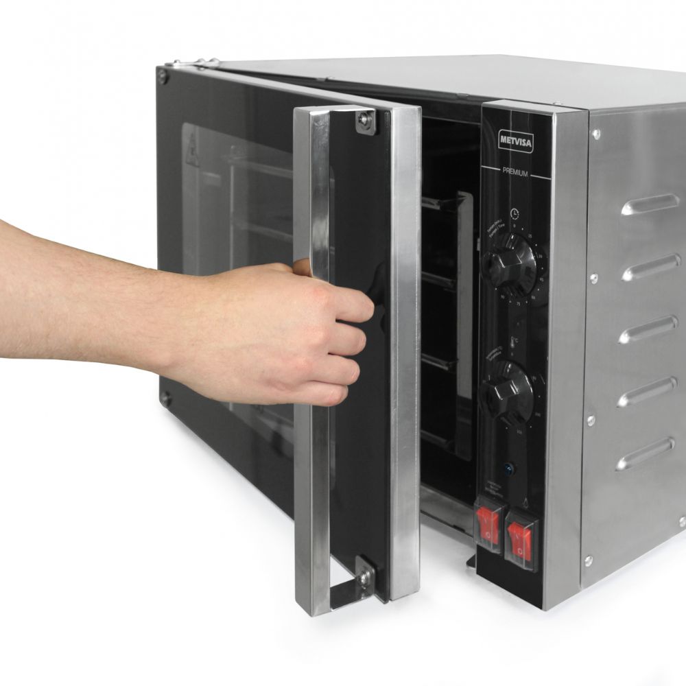 HORNO METVISA MTA-FTE-65 | Horno Convección Horno Turbo Aislamiento Térmico | Eléctrico | Acero Inoxidable | Repostería Panes Pizzas | Horno de Convección Eléctrico Gas para Panadería Pastelería Pan Pasteles Galletas Acero Inoxidable Restaurante Cocina Industrial Pizzería Negocio