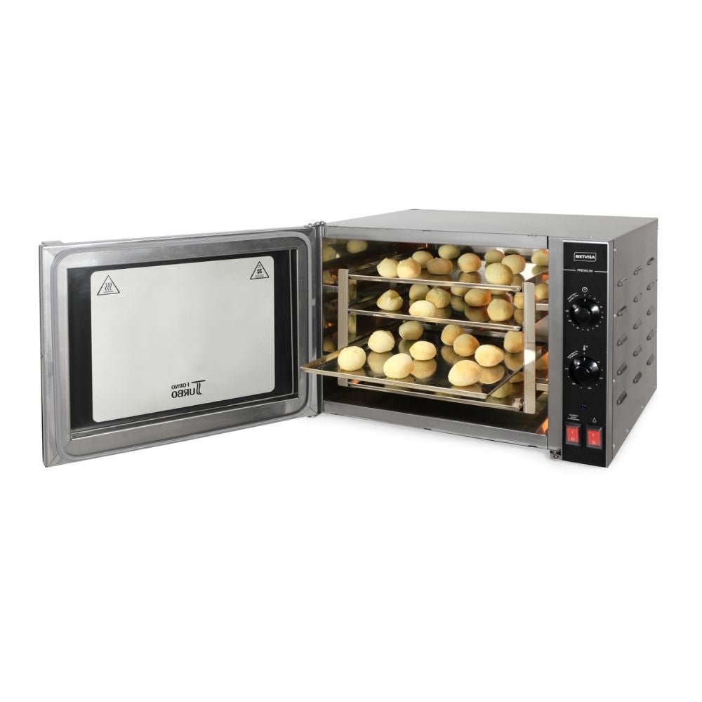 HORNO METVISA MTA-FTE-65 | Horno Convección Horno Turbo Aislamiento Térmico | Eléctrico | Acero Inoxidable | Repostería Panes Pizzas | Horno de Convección Eléctrico Gas para Panadería Pastelería Pan Pasteles Galletas Acero Inoxidable Restaurante Cocina Industrial Pizzería Negocio