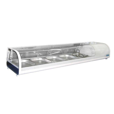 Migsa Rts-132L Vitrina Refrigerada Para Sushi Cristal Curvo Mostrador. 180 cm. 123 Lt - Vitrinas Refrigeradas - Migsa - KitchenMax Store