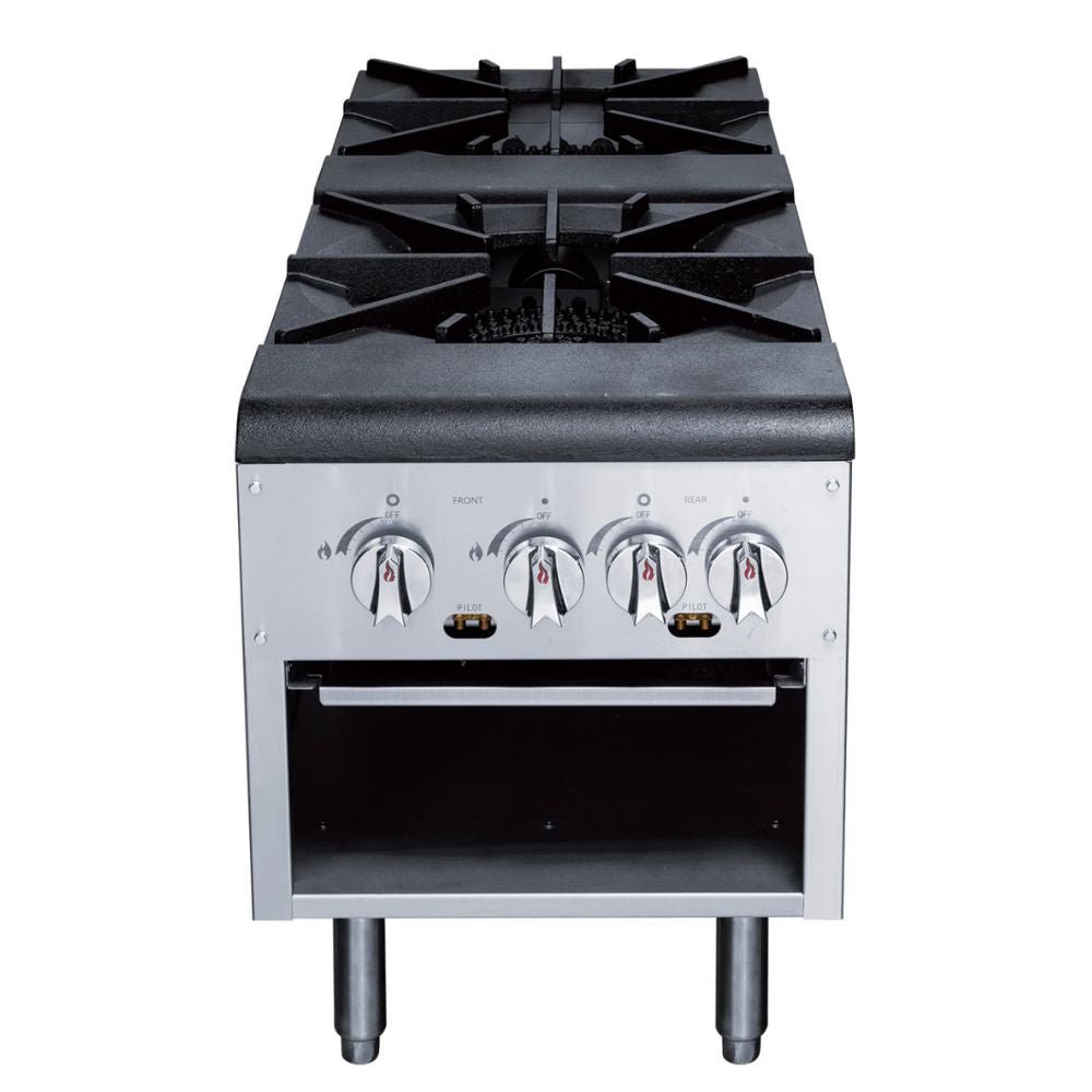 Migsa AZL-2-MG Estufon Comercial 2 Parrillas Gas, en acero inoxidable.
