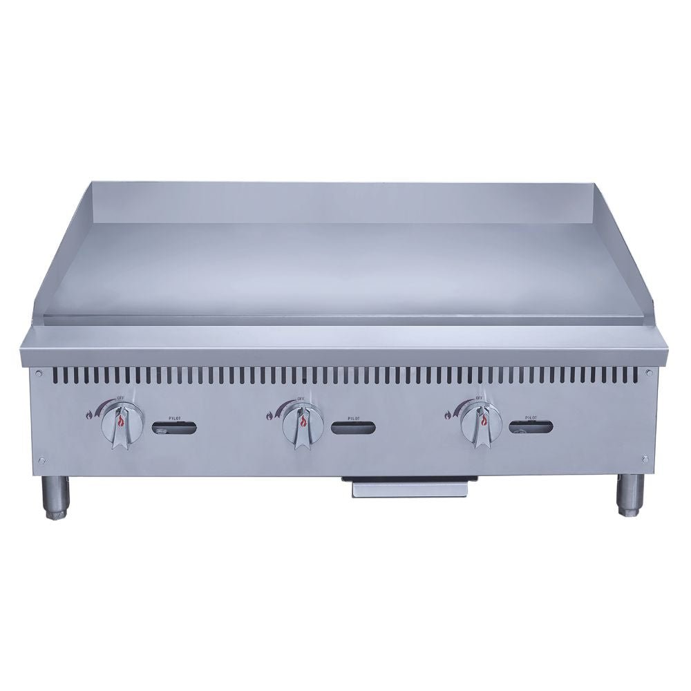 Plancha Migsa MGRG-36-MG, plancha comercial 92 cm, en acero inoxidable.