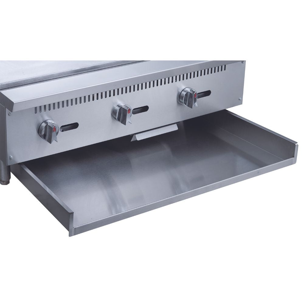 Plancha Migsa MGRG-36-MG, plancha comercial 92 cm, en acero inoxidable.