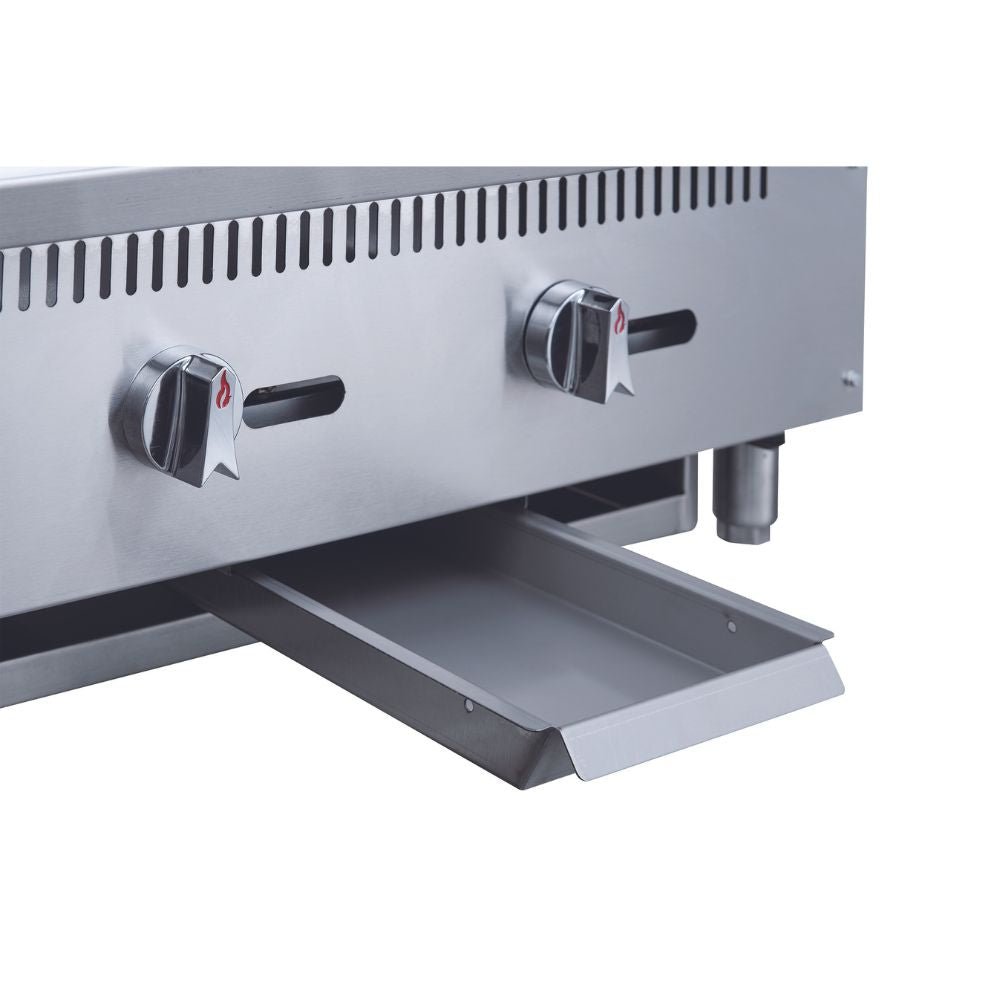 Plancha Migsa MGRG-36-MG, plancha comercial 92 cm, en acero inoxidable.