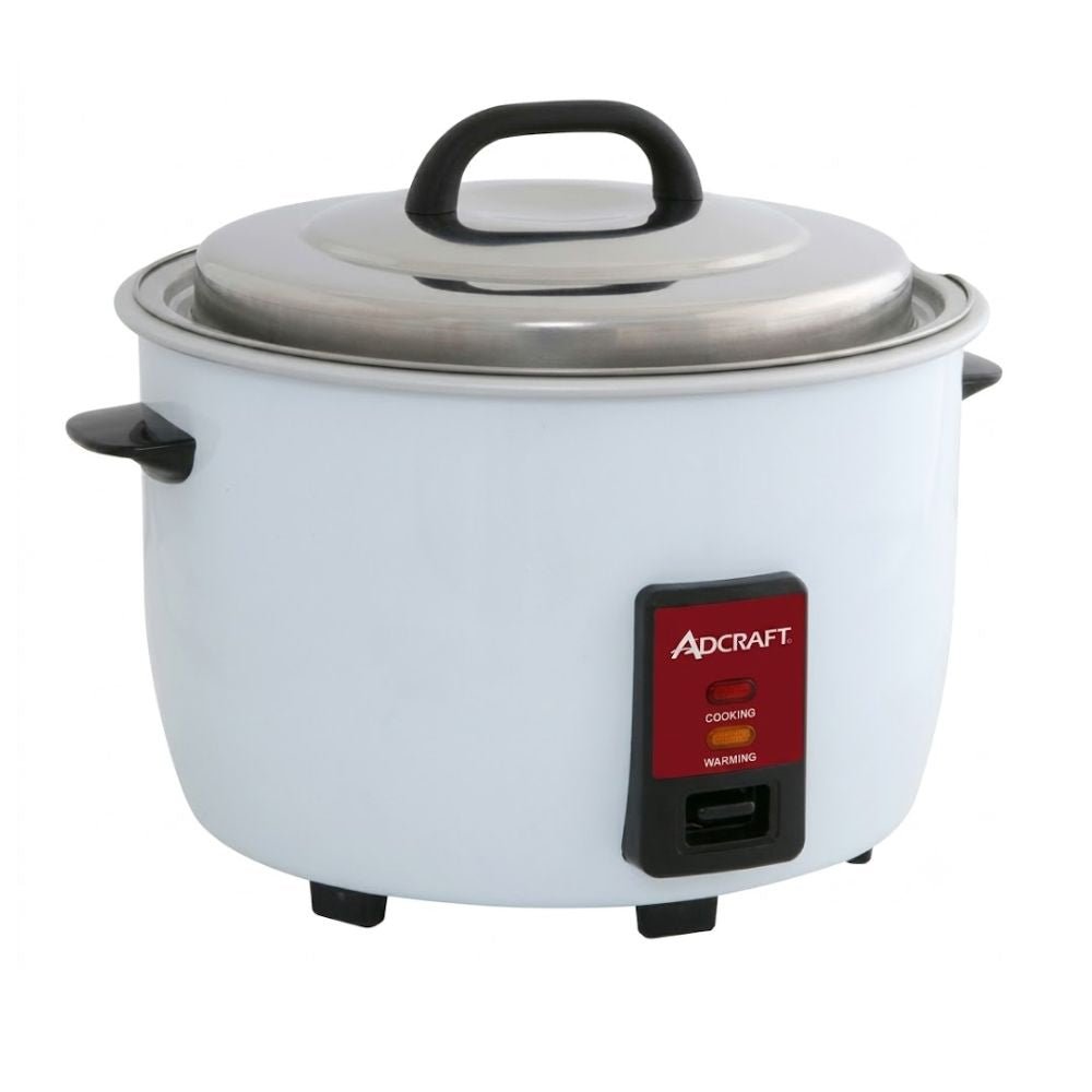 Olla Arrocera Adcraft RC-E30GA, arrocera eléctrica heavy duty, en acero inoxidable.