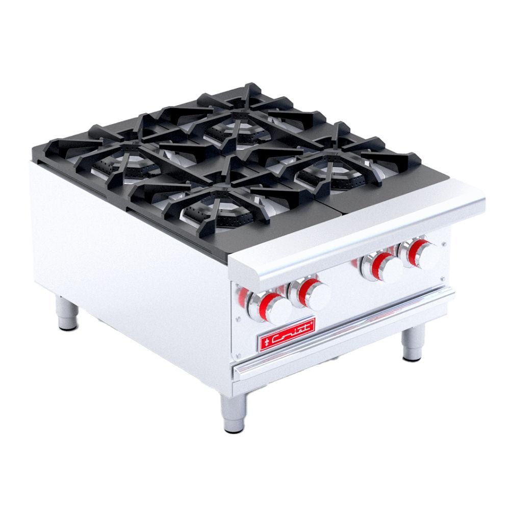 CPARRILLA CORIAT PCV-4 HD | Parrilla 4 Quemadores | 1 Parrilla en Hierro Fundido | 1 Cubierta Semi-Sellada | Gas | Lámina Acero Aluminizado. | Parrilla Quemadores Estufa Respaldo Empotrar Charola Residuos Hotel Comida Alimentos Cocción Base Heavy Duty Acero inoxidable Hotel Restaurante Cenaduría Industrial Uso Rudo Master Cocina