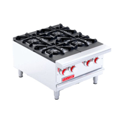 PARRILLA CORIAT PCV-4 | Parrilla | 4 Quemadores | Gas | Lámina De Acero Inoxidable | Restaurantes Hoteles Industrial