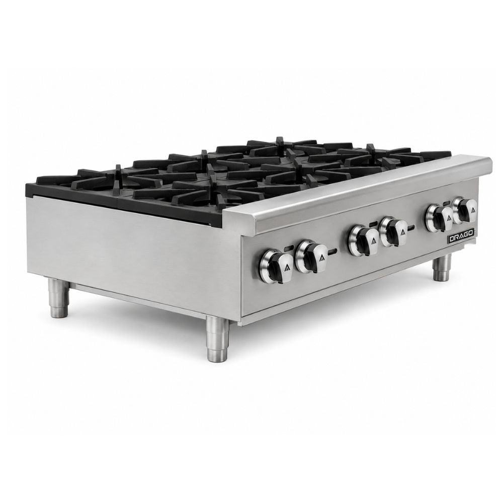 Drago CG-60 Parrilla 6 Quemadores 91.5 cm Gas Acero Inoxidable -  - Drago - KitchenMax Store