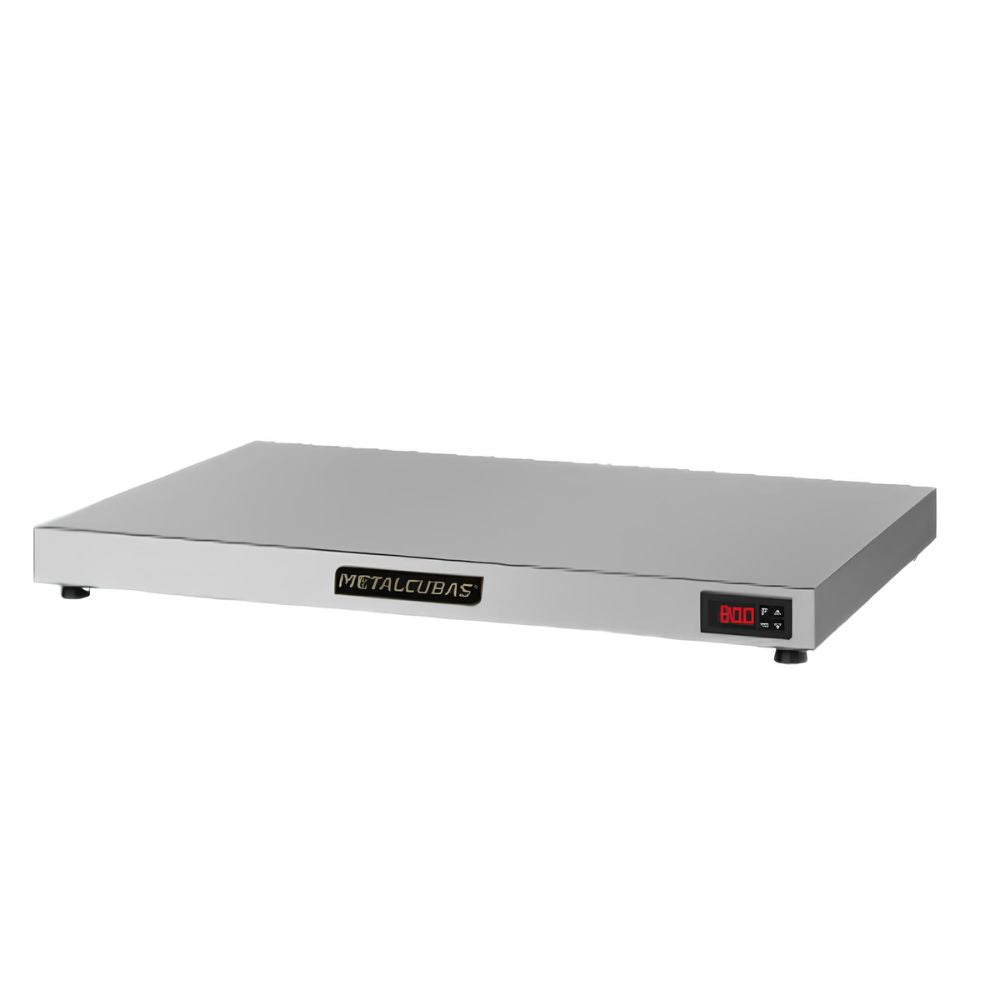 Placa Calefactora Metalcuba PAM1000, en acero inoxidable.