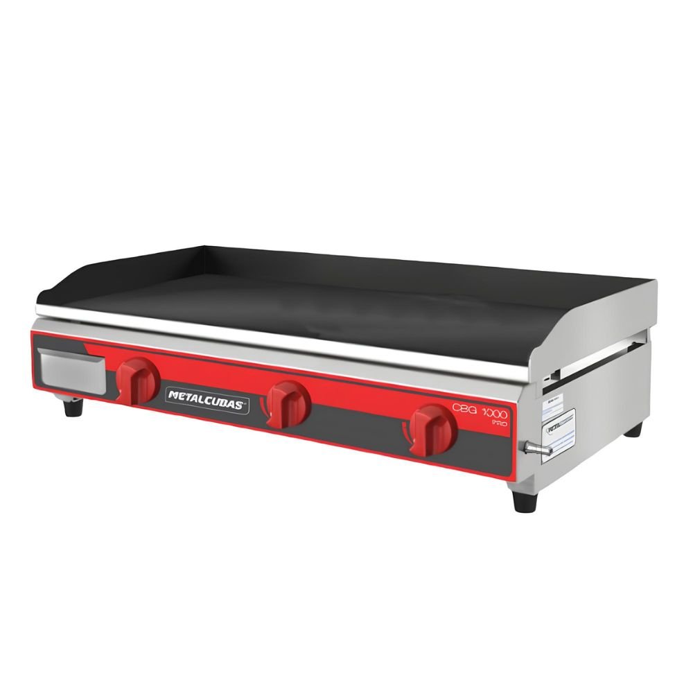 Plancha Metalcubas CBG1000PRO, plancha a gas pro, en acero inoxidable.