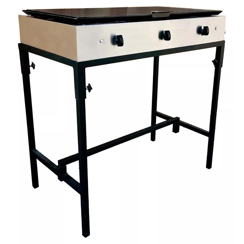 PLANCHA KITCHENMAX STORE MLM2275466278 | Plancha Parrilla Comal | Frente 90 cm | Acero Inoxidable | Cocina Industrial Negocio Taquería