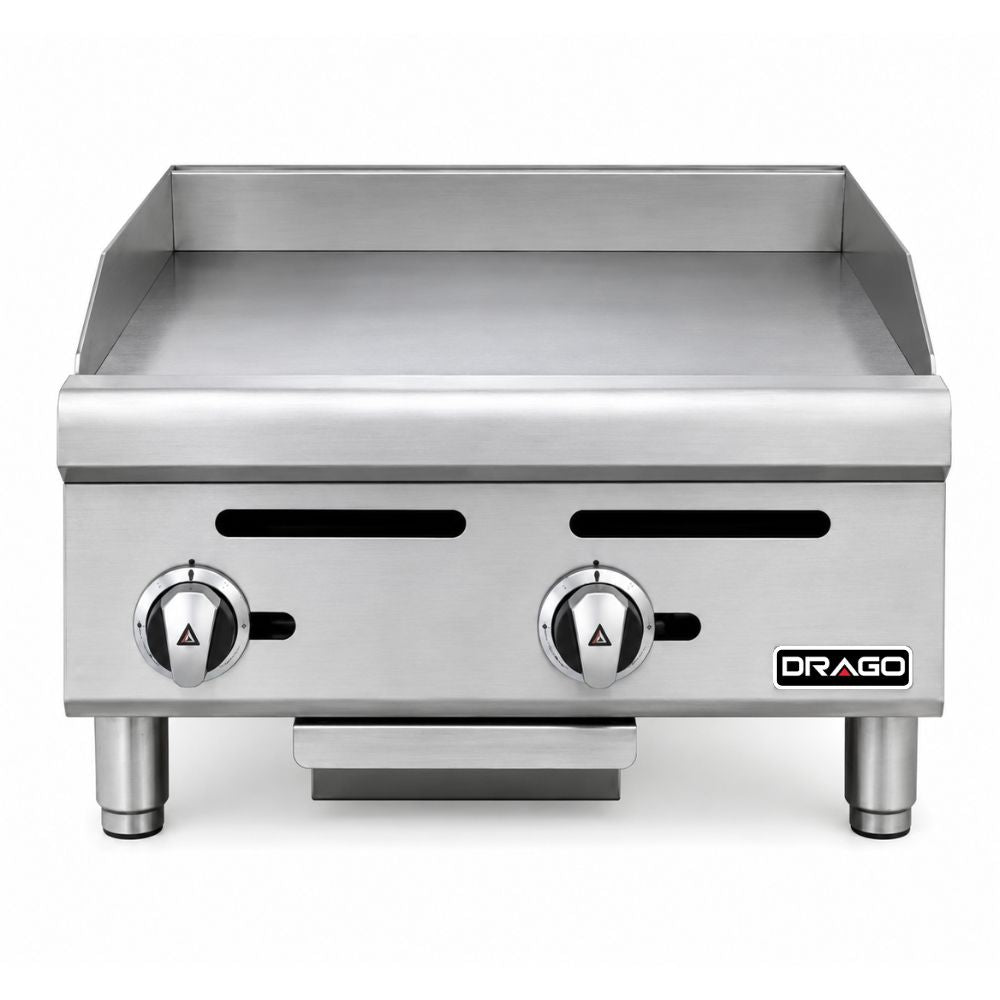 Drago PG-2 Plancha 61 cm Gas 2 Controles Acero Inoxidable -  - Drago - KitchenMax Store