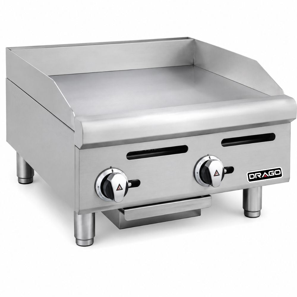 Drago PG-2 Plancha 61 cm Gas 2 Controles Acero Inoxidable -  - Drago - KitchenMax Store