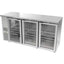 Refrigerador Asber ABBC-24-72-G Hc / Sg-hc, refrigerador contra barra, en acero inoxidable.